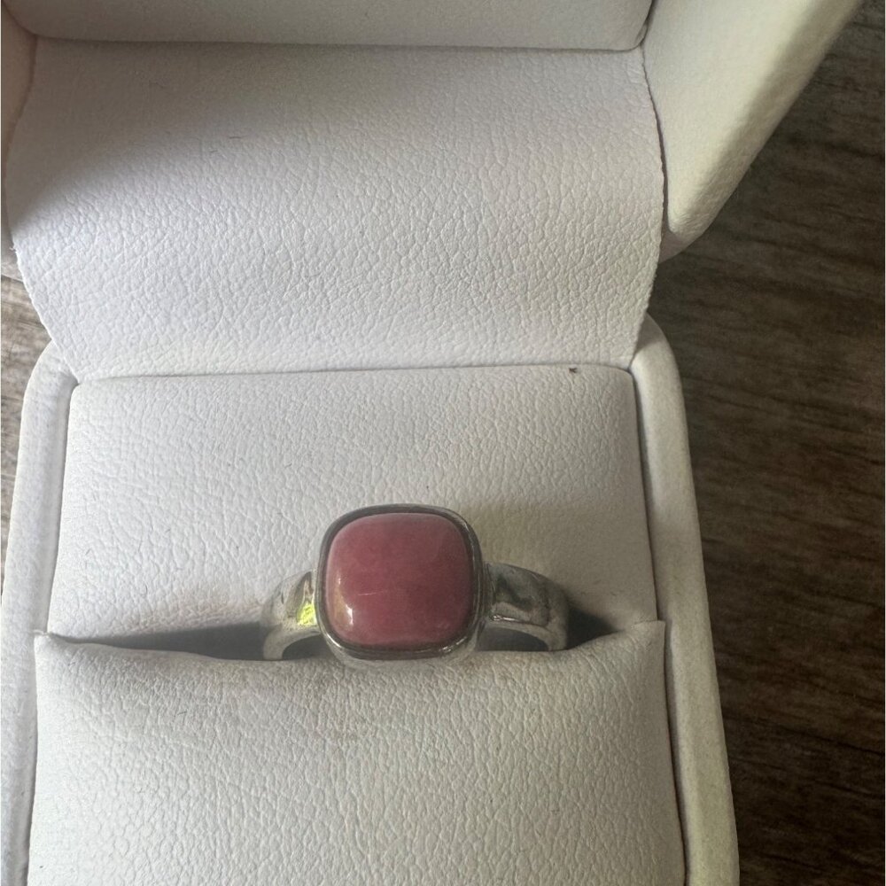 Vintage Sterling Silver Ring With Rhodochrosite stone